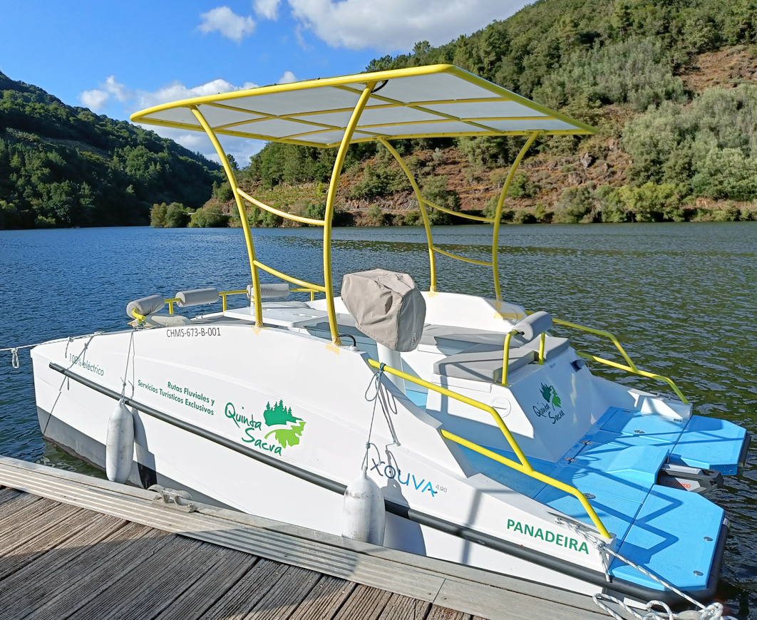 Xouva en la Ribeira Sacra, barcos eléctricos y turismo náutico sostenible